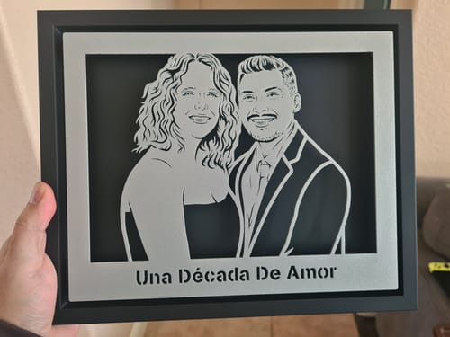 Customer photo review of Wedding Anniversary Metal Portrait