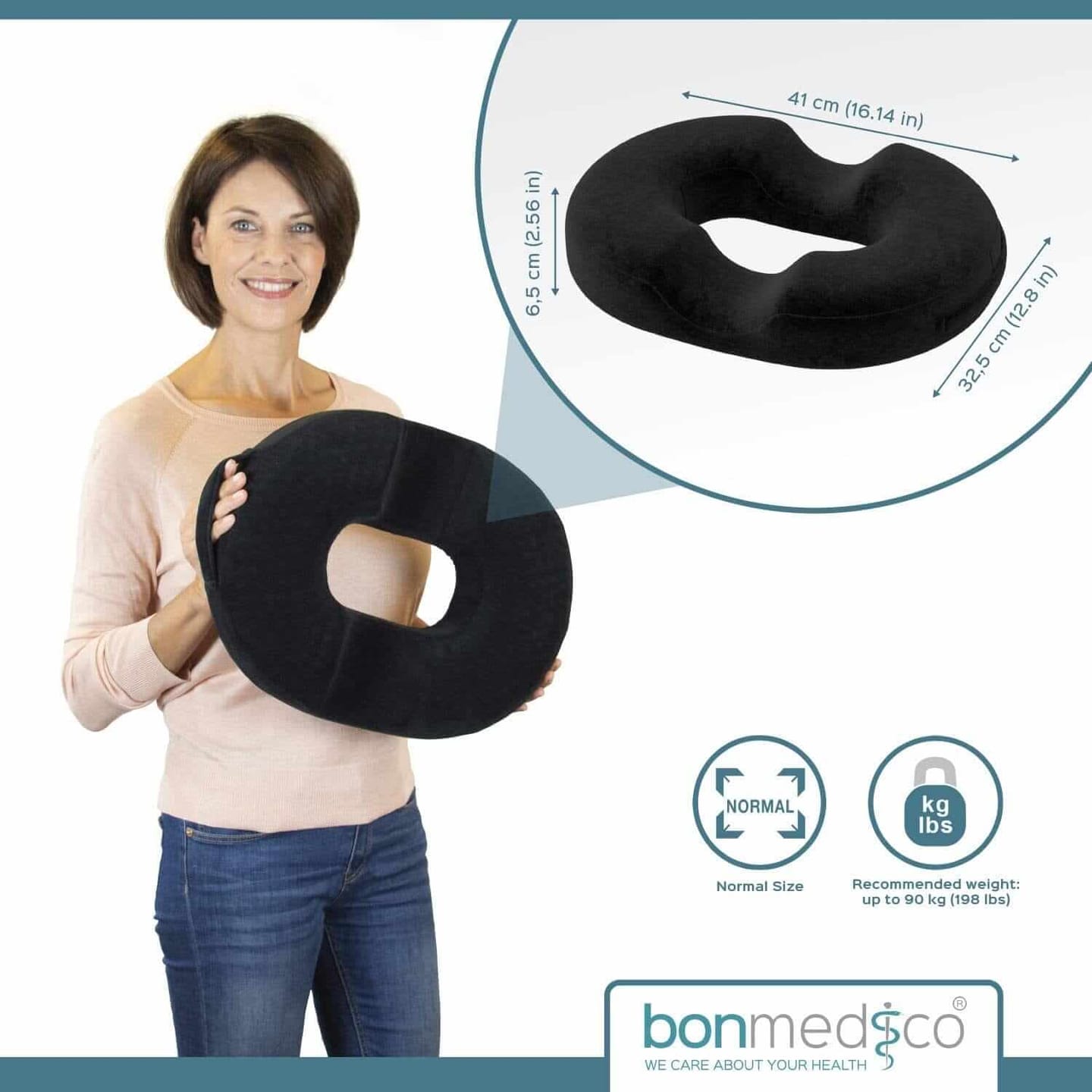 Customer photo review of Cuscino Antidecubito a Ciambella – Memory Foam e Gel per Coccige e Schiena