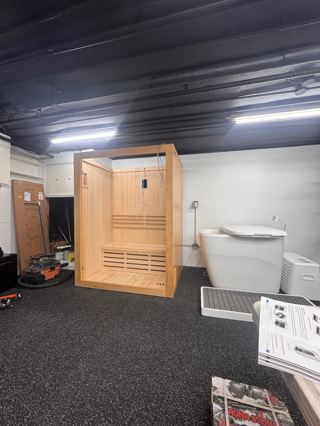 Customer photo review of SAUNAONES® 2 Person Traditional Steam Sauna Modern Relax 1-in stock(Delivered in 20-25 days.)