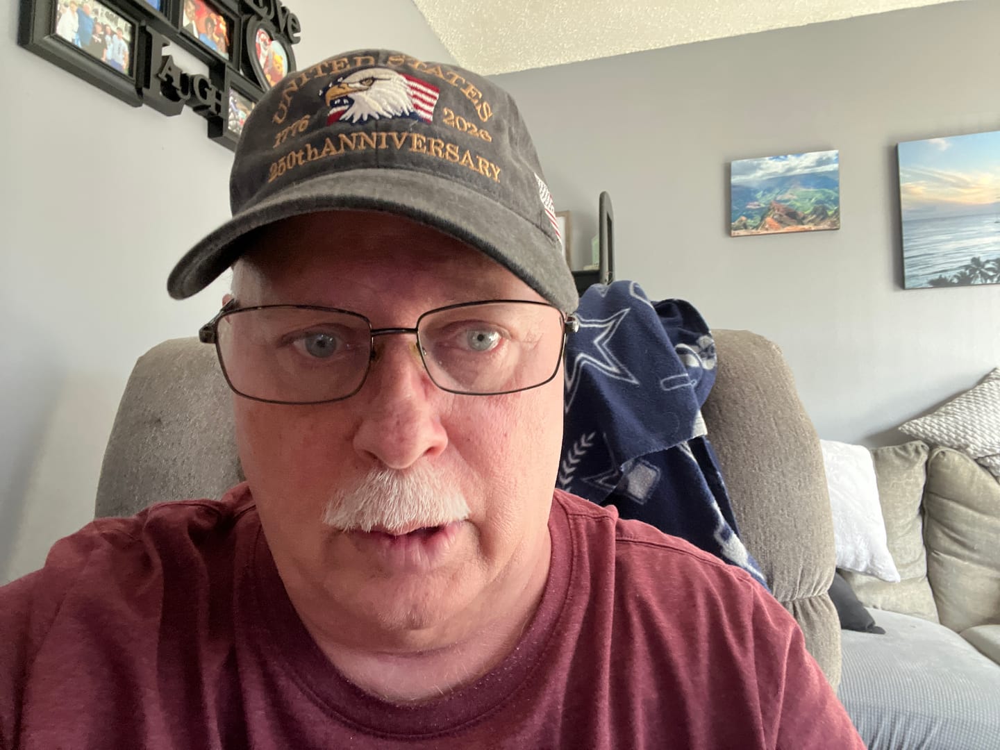 Customer photo review of Exclusive USA 250th Anniversary Eagle Cap (1776–2026) —  Embroidered