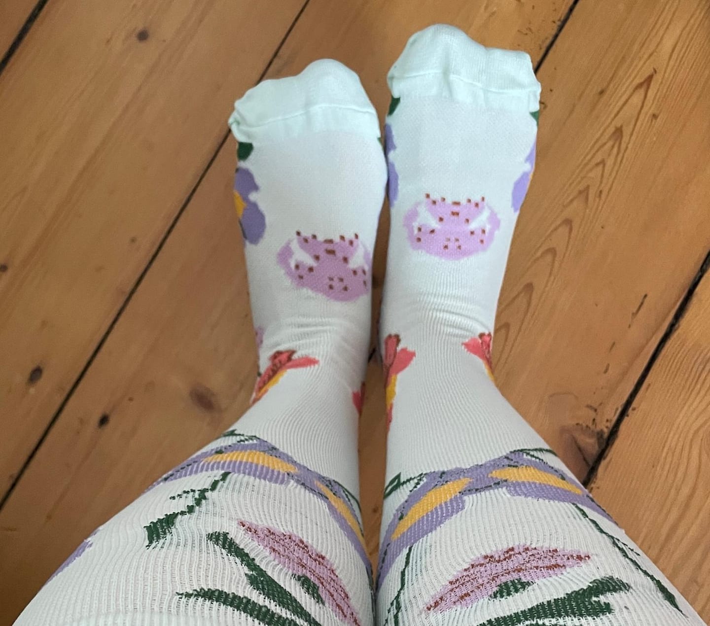Customer photo review of Kompressionsstrümpfe Flower New