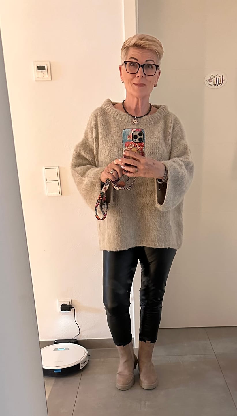 Customer photo review of Ultra-Soft Off-Shoulder Knit