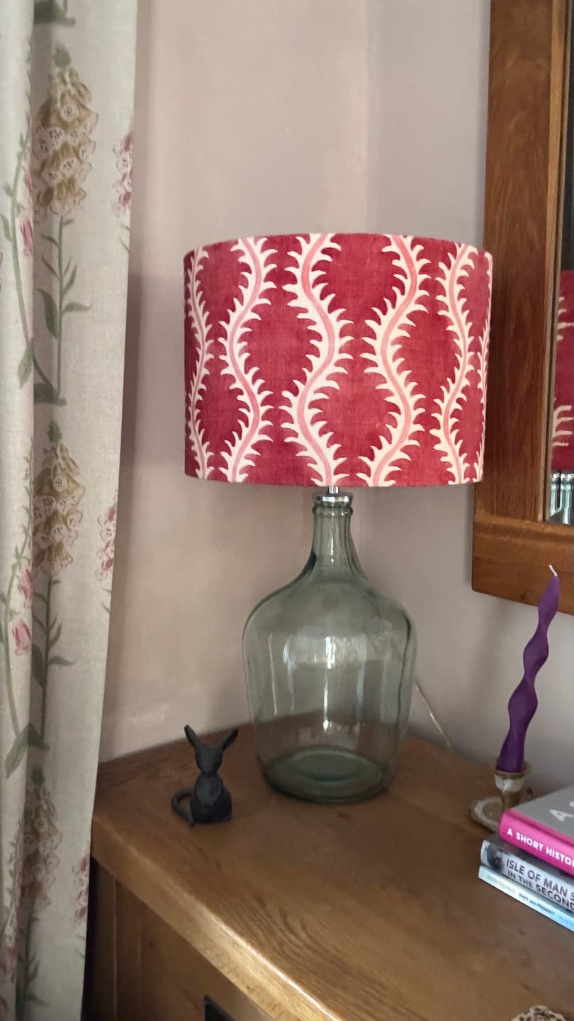 Customer photo review of Helter Skelter Cherry Handmade Handmade Lampshade