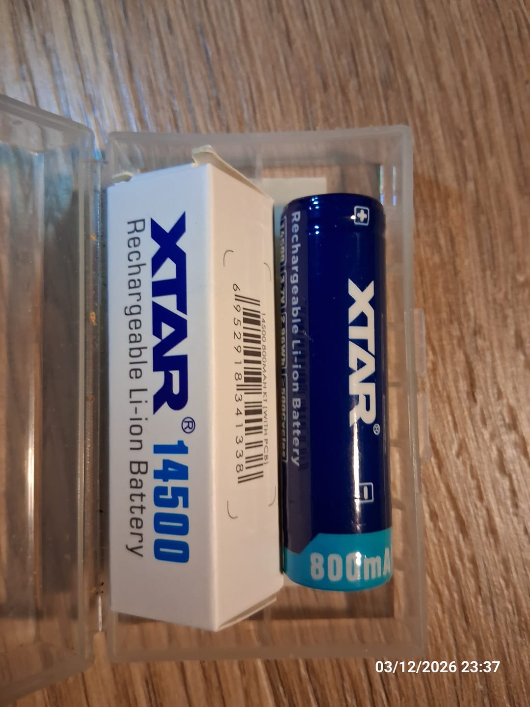 Customer photo review of XTAR 14500 800mAh Battery - Protected Button Top