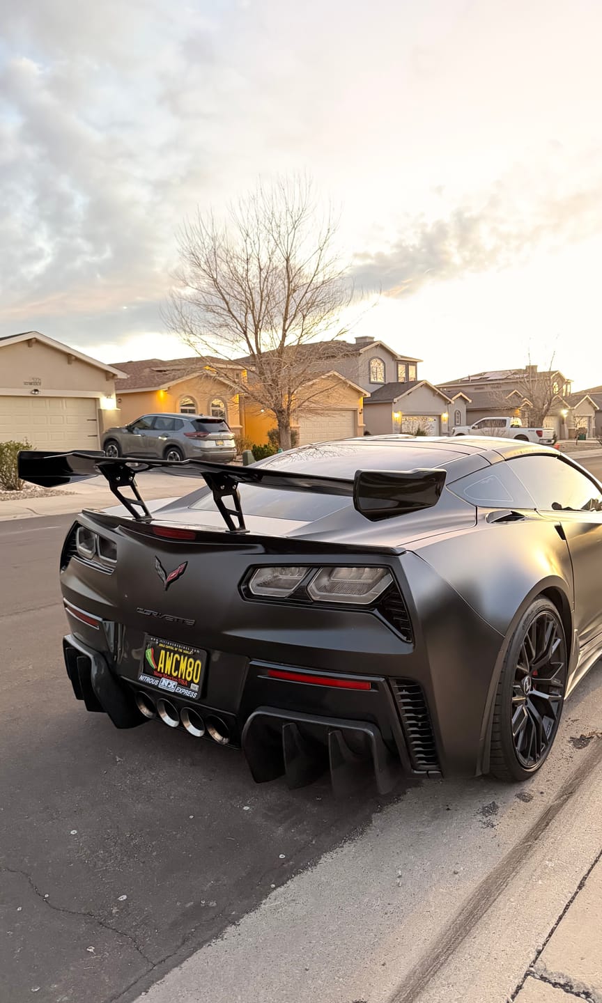 Customer photo review of Corvette C7 Add On Rear Bumper Diffuser