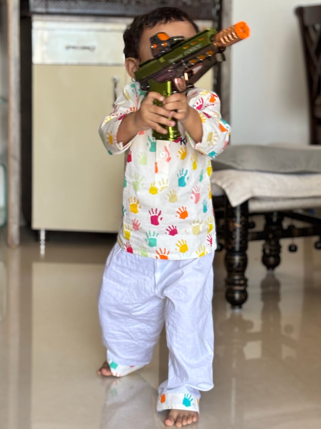Customer photo review of Painted Palms Holi Kurta Pajama