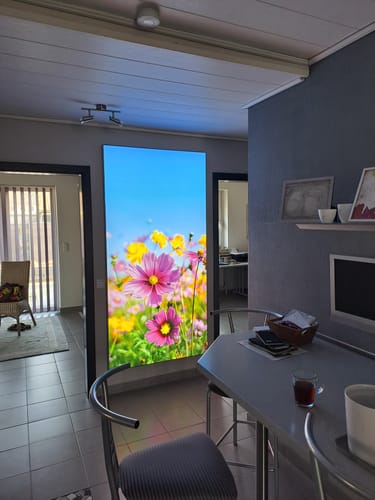 Customer photo review of Wechselmotiv | Blumenwiese unter blauem Himmel | Hochformat