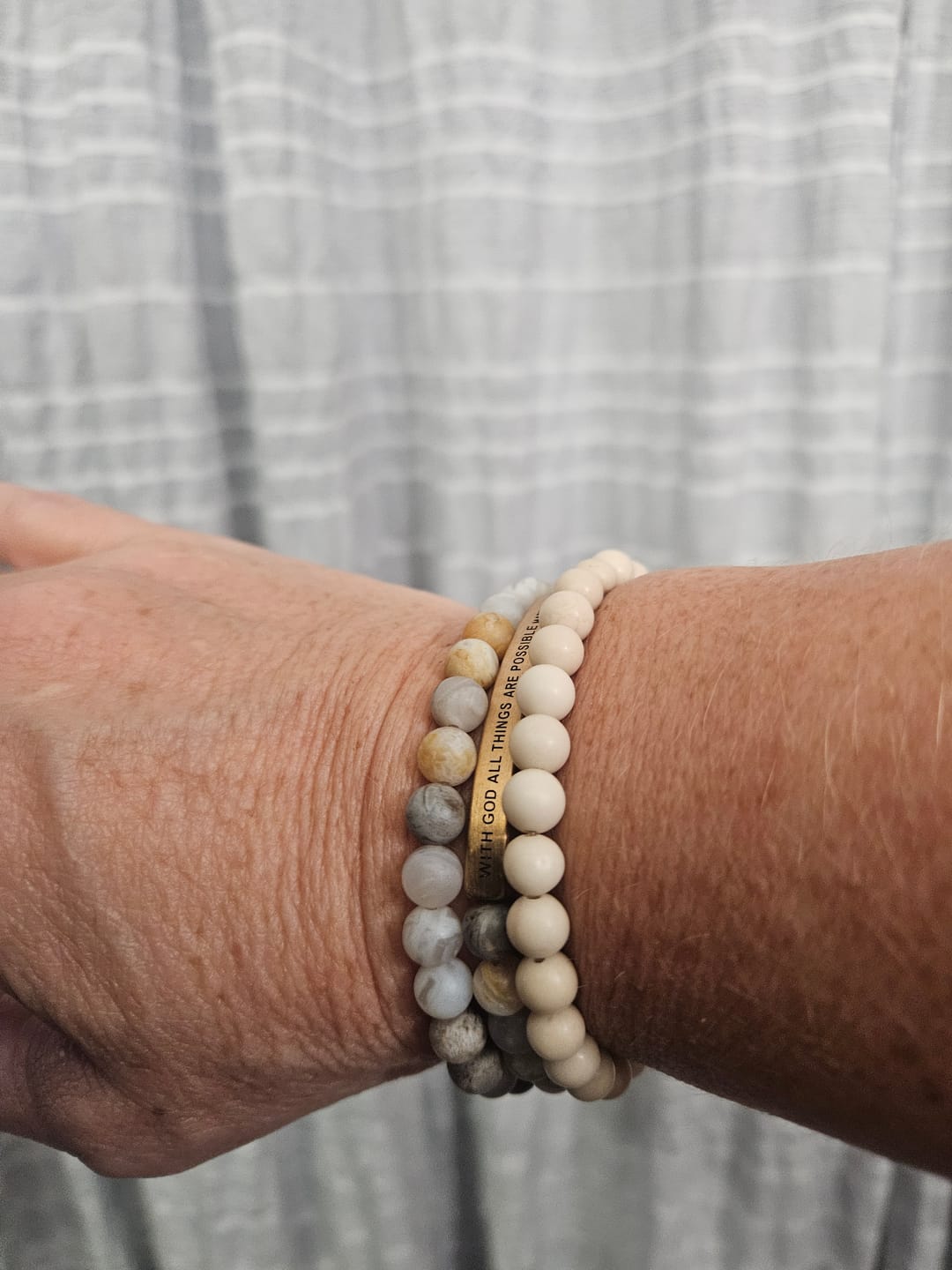 Customer photo review of MATTE JASPER  - ACCENT BRACELET