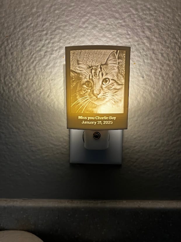 Customer photo review of Memory Frame™ Personalized Night Light