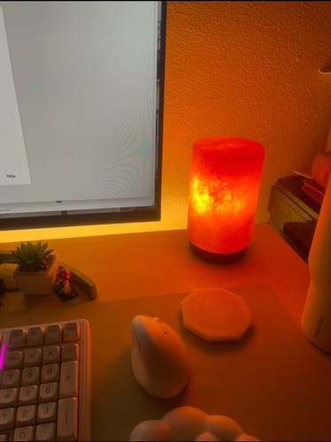 Customer photo review of Himalayan Salt Cylinder Shape Lamp