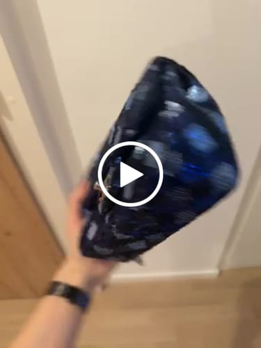 Customer video review of Chanel 2026 Flap Bag 20cm Blue Sequin Leather