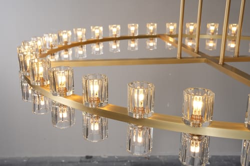 Customer photo review of Gearra LED Round Two-Tier Chandelier