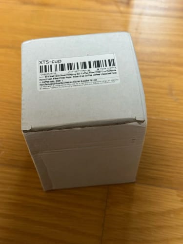 Customer photo review of Taza de filtro de café con oreja colgante de acero inoxidable 304, filtro de descarga manual portátil, papel de filtro, embudo sin filtro, utensilios de café