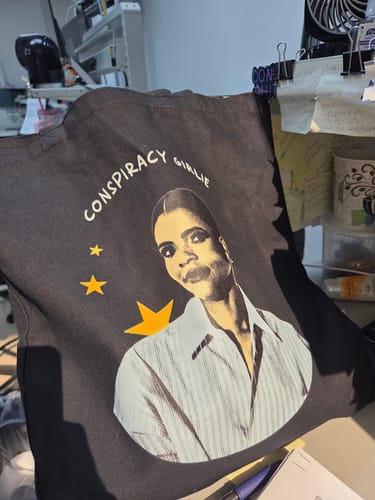 Customer photo review of Conspiracy Girlie Tote Bag