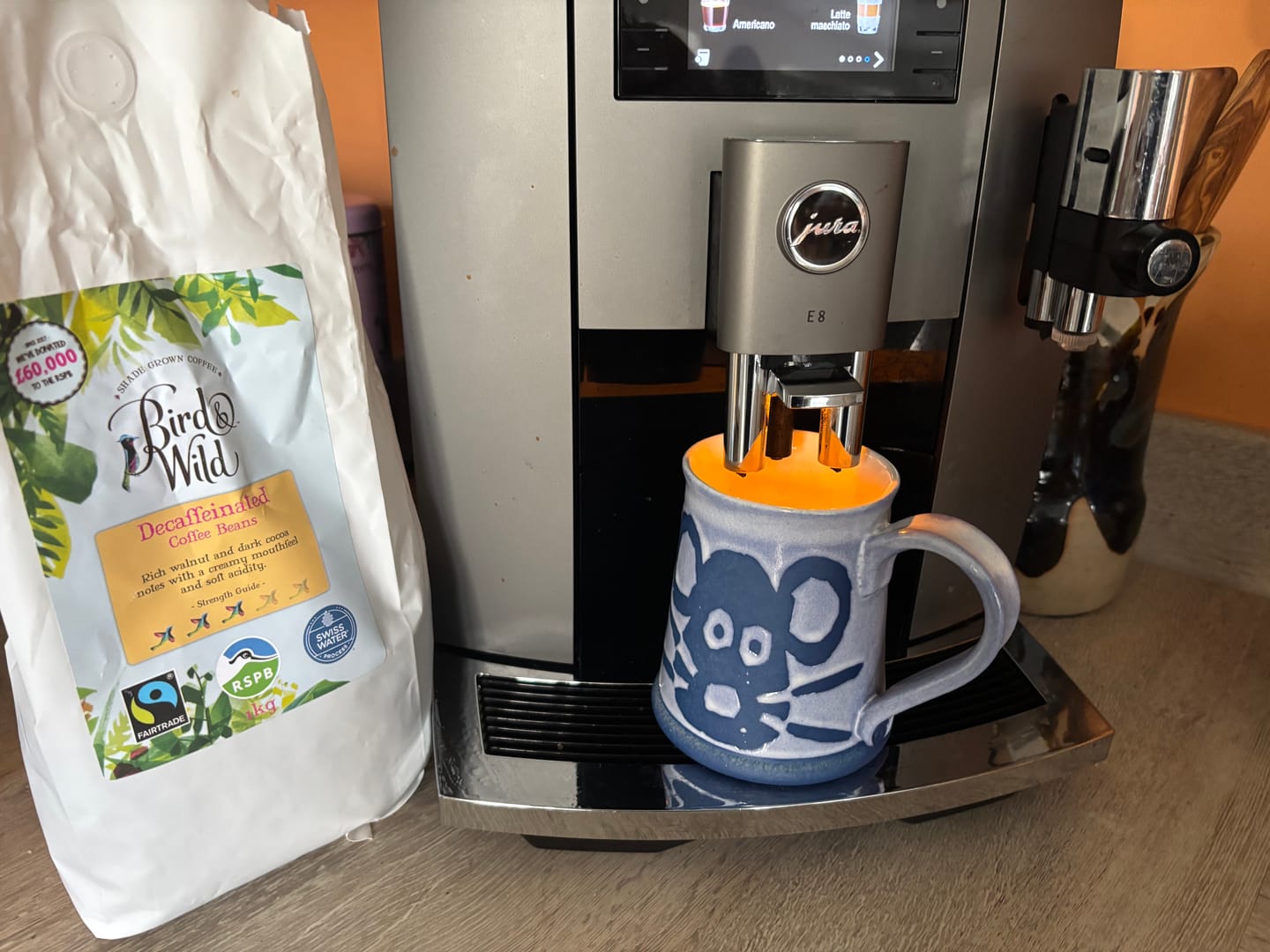 Customer photo review of Swiss Water Decaf Organic Coffee, Beans & Ground - 1kg, 200g