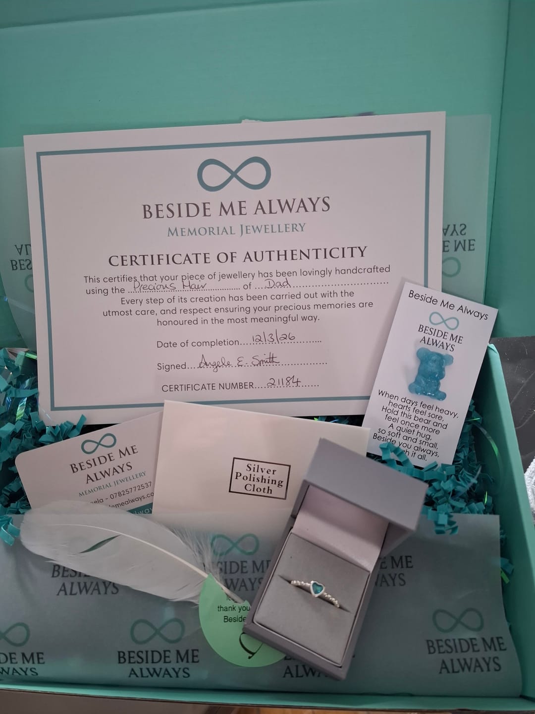 Customer photo review of Bobble Heart Ring