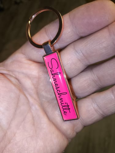 Customer photo review of Kennzeichen Schlüsselanhänger Mini Nummernschild Metall