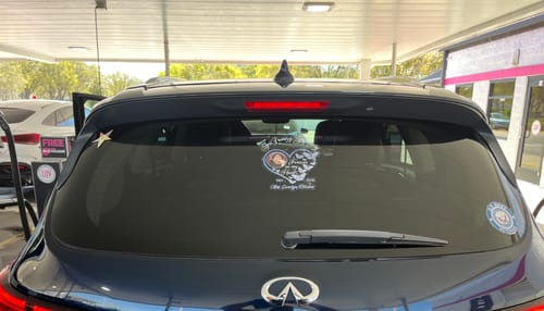 Customer photo review of In Loving Memory Sparkling Heart Memorial Butterflies Personalized Decal