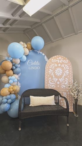 Customer photo review of Baby Blue Balloon Garland Kit