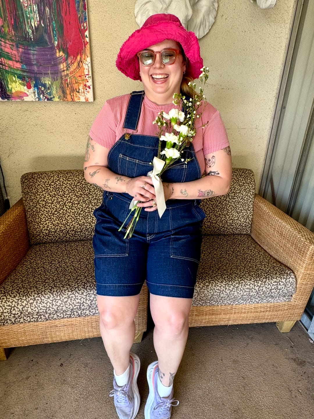 Customer photo review of Denim Cropped Brumby Suit
