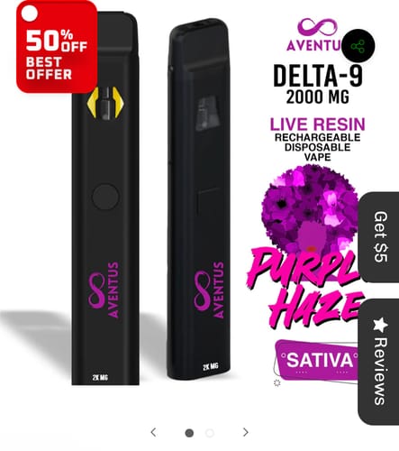 Customer photo review of Disposable Vape 2G Delta 9 Purple haze Sativa