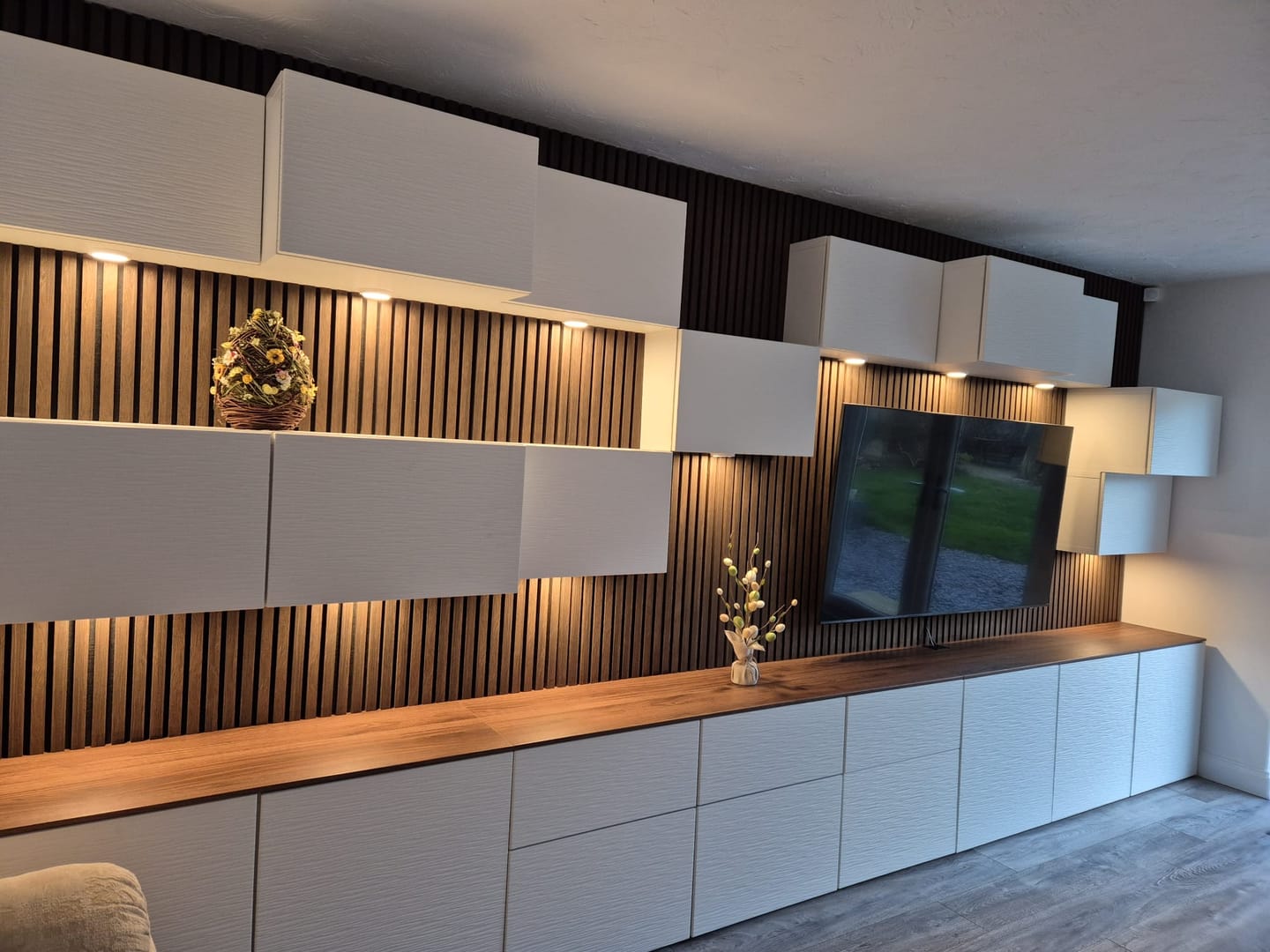 Customer photo review of Sample - Wooden Wall Panel | Smoked Oak