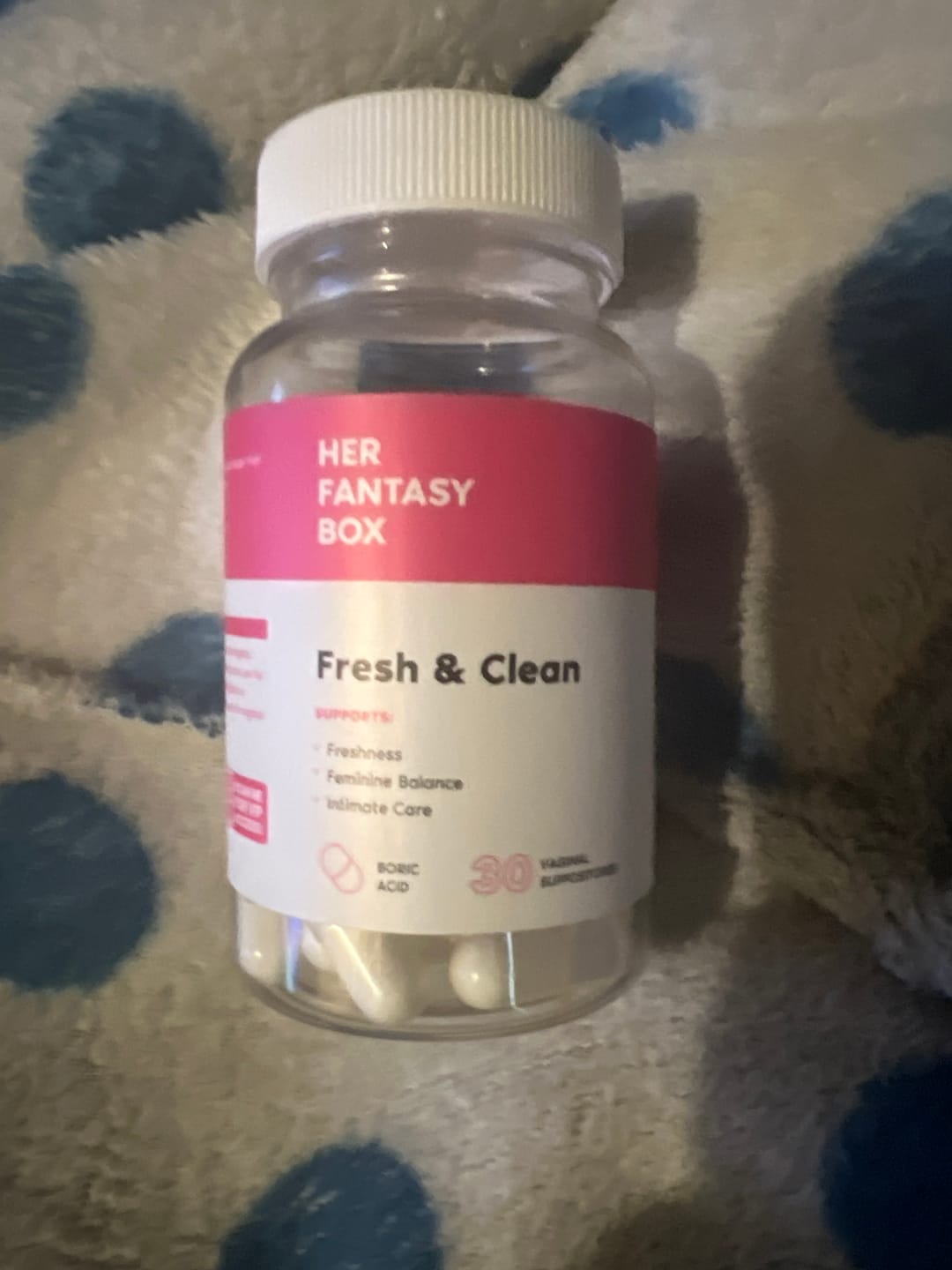 Customer photo review of Fresh & Clean pH Balancing Boric Acid Vaginal Suppository