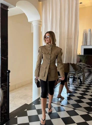Customer photo review of Petunia Fitted High Neck Jacket