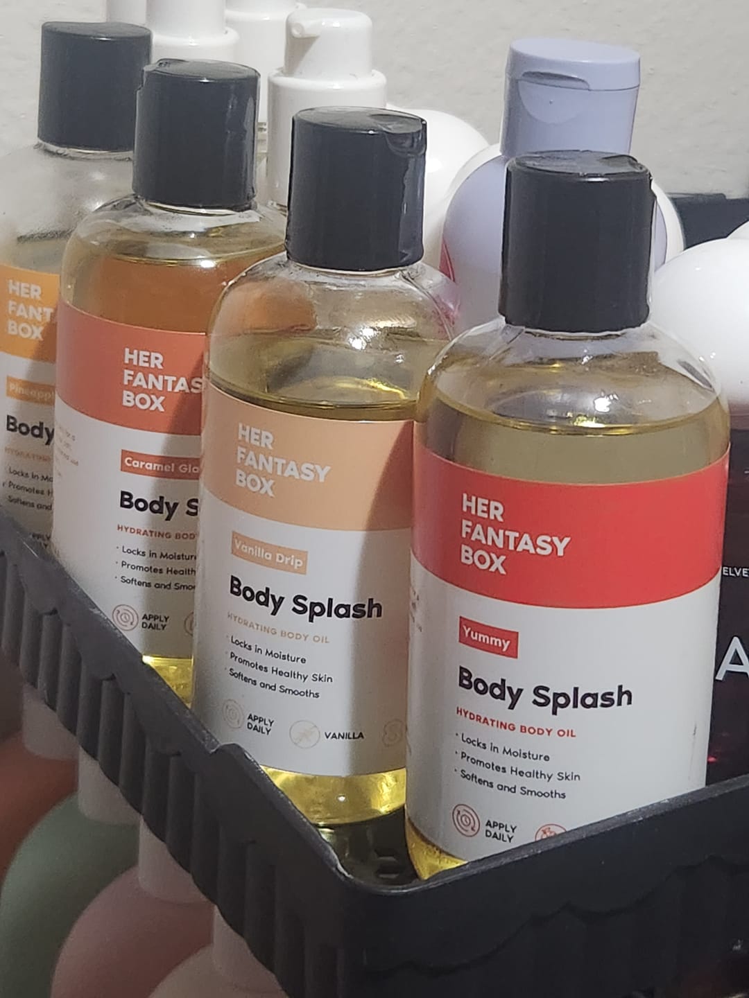 Customer photo review of Body Splash - Skin Smoothing Body Oil  (Yummy)