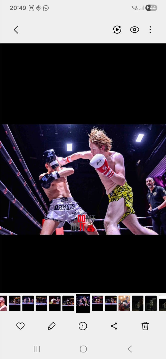 Customer photo review of Graffiti Happy Emoji Pattern Print Muay Thai Boxing Shorts