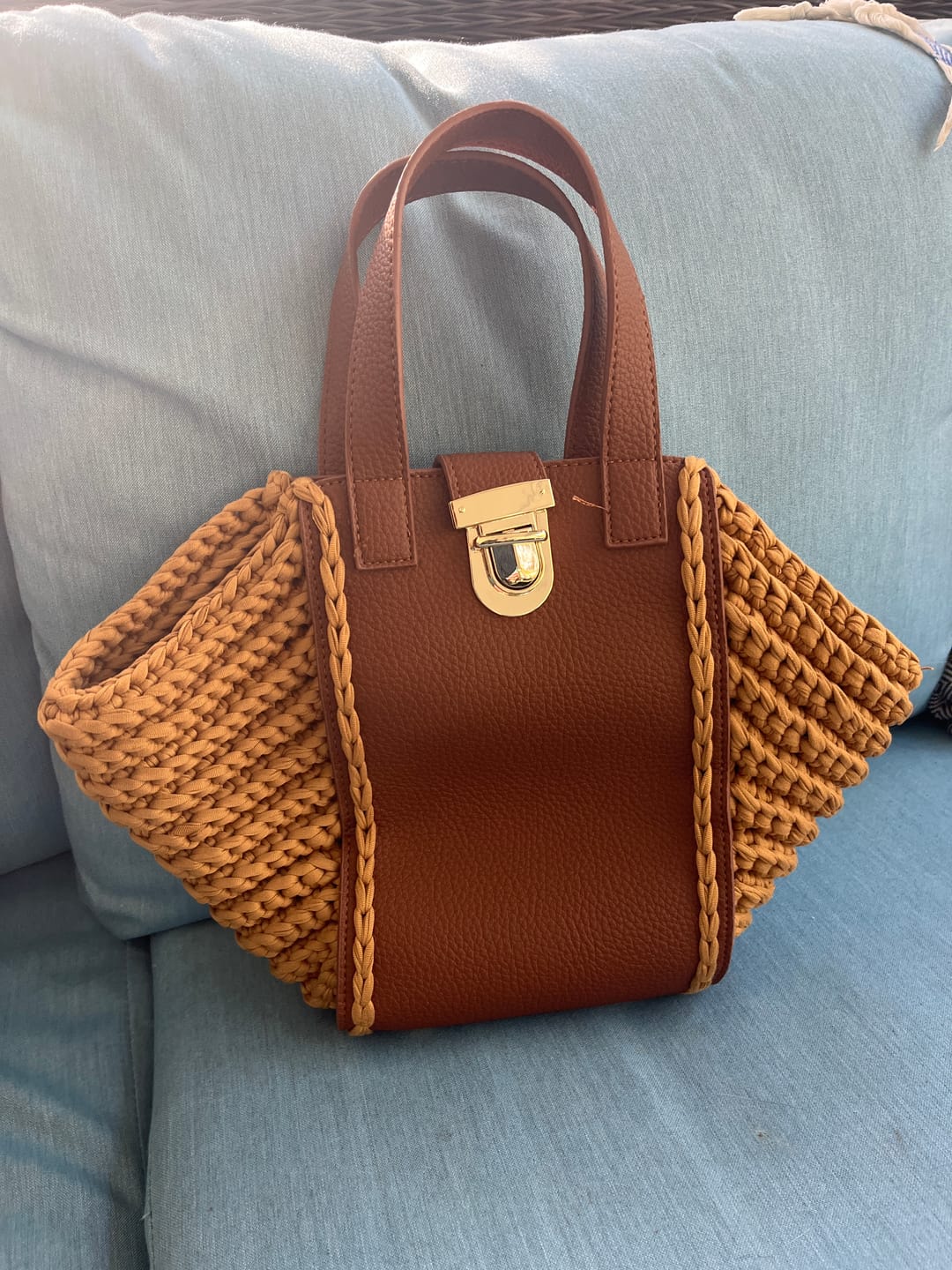 Customer photo review of CrochetPark™ Hammock Tote Bag DIY Kit