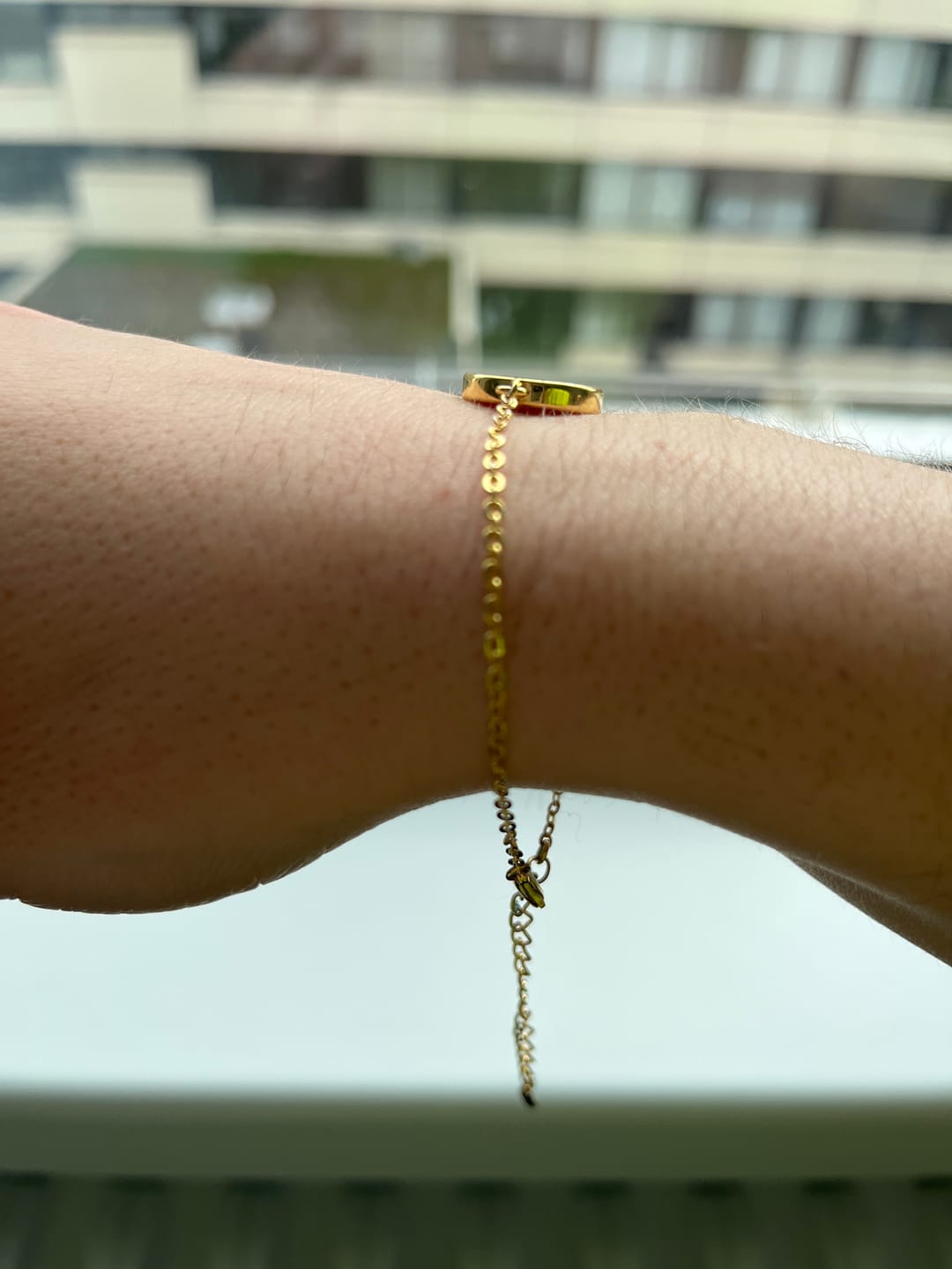 Customer photo review of Obsidian Armband - Kreismedallion