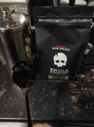 Customer photo review of Skull Crusher Coffee - French Vanilla