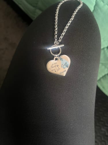 Customer photo review of Personalized Heart Bracelet I'm Always With You - Memorial Gift For Family, Friend