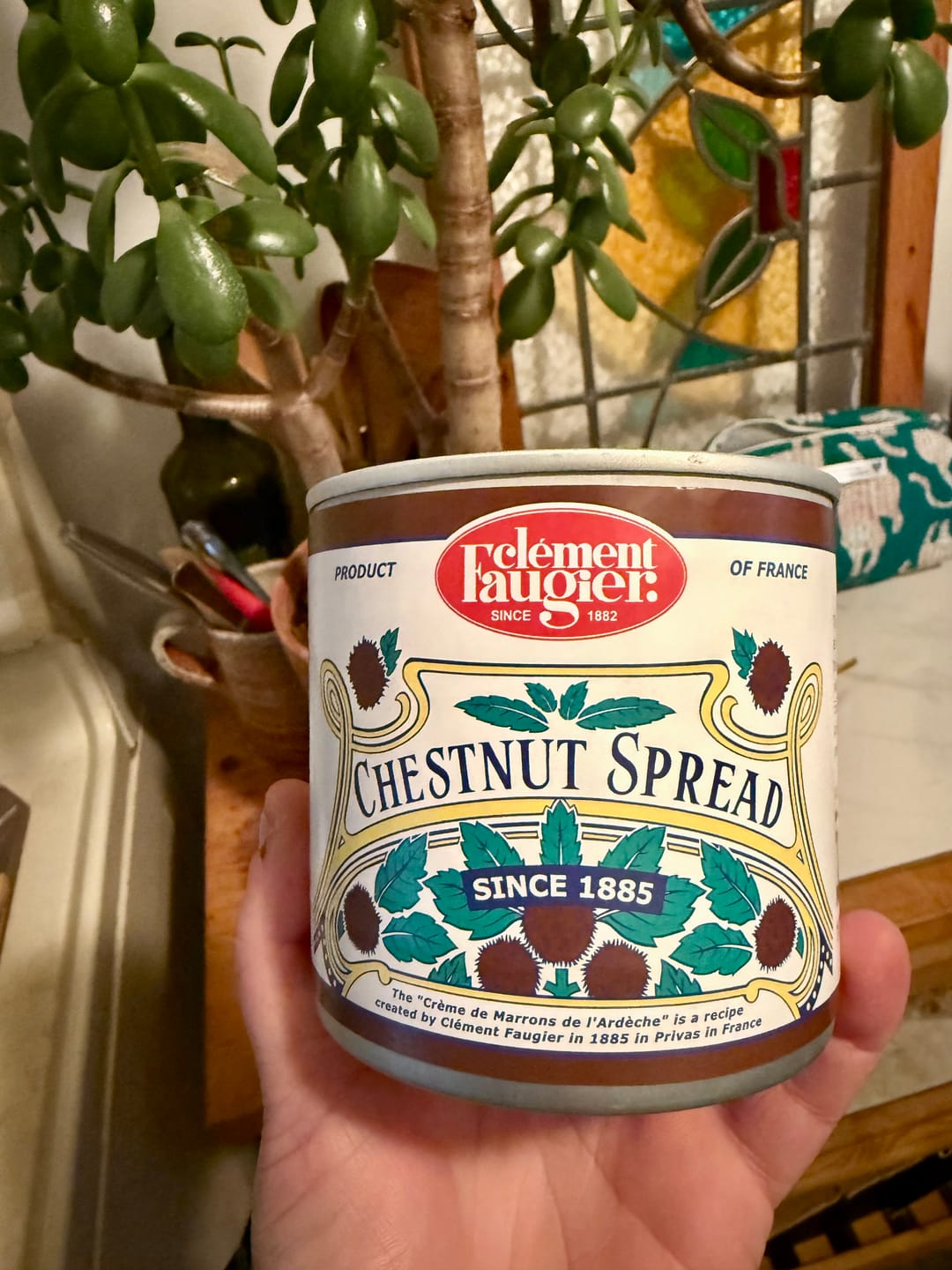Customer photo review of 100% French Chestnut Spread with Vanilla, Fat Free, Large by Clement Faugier, 17.6 oz (500g)