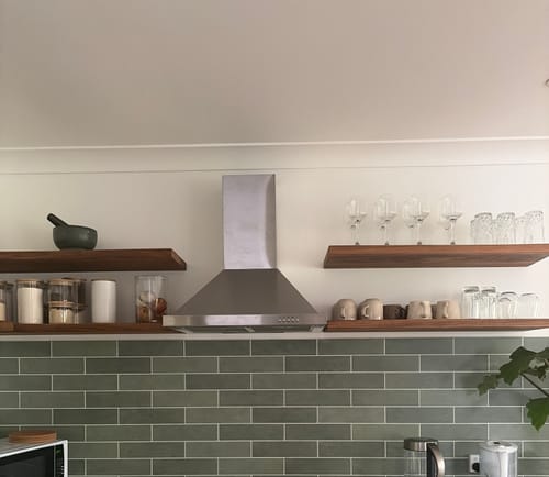 Customer photo review of Floating Shelf (BLACKWOOD)