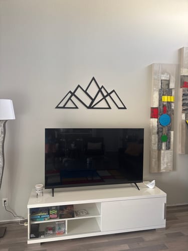 Customer photo review of Geometric Mountains - Metal Wall Art