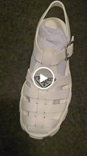 Customer video review of Pra Rubber Monolith Sandals White