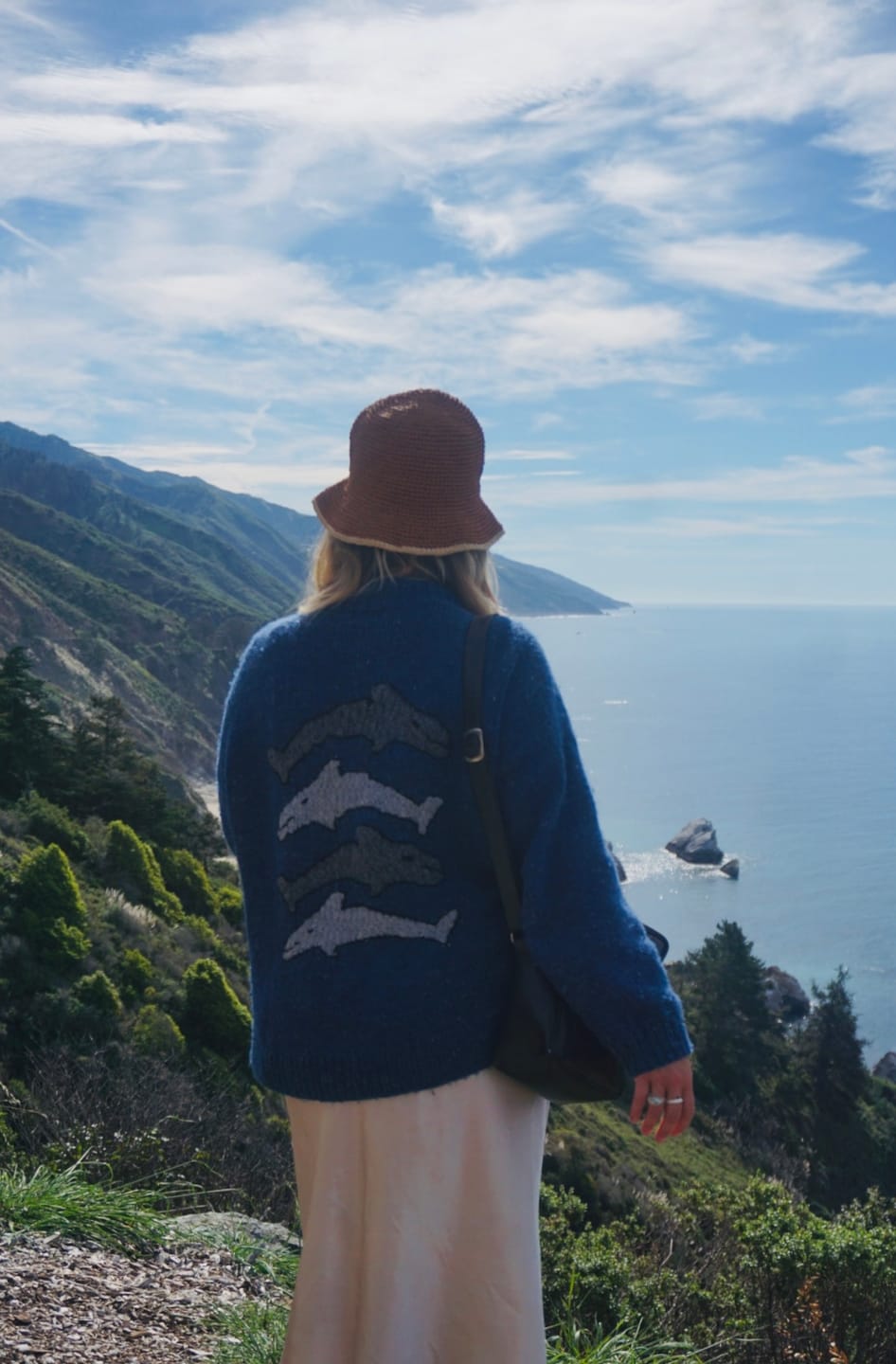 Customer photo review of Azure Dolphin Knit Sweater