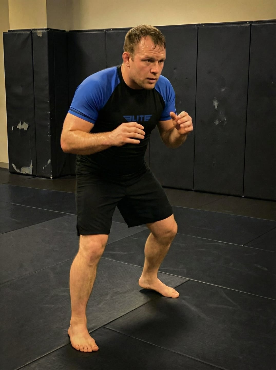 Customer photo review of Black Jack Blue No Gi Mens BJJ Shorts