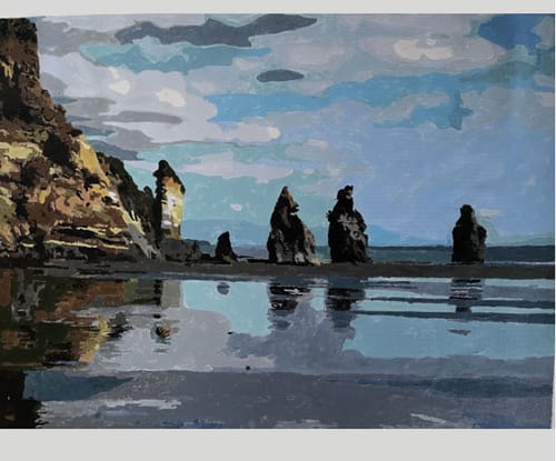 Customer photo review of Custom Paint By Numbers - Turn Trip Memory into Art