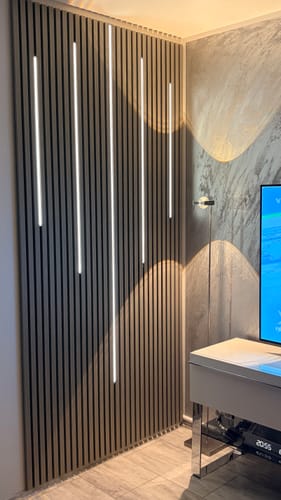Customer photo review of Akustikpaneele Walnuss-Grau | 240 cm x 60 cm | Dreiseitig Echtholzfurnier