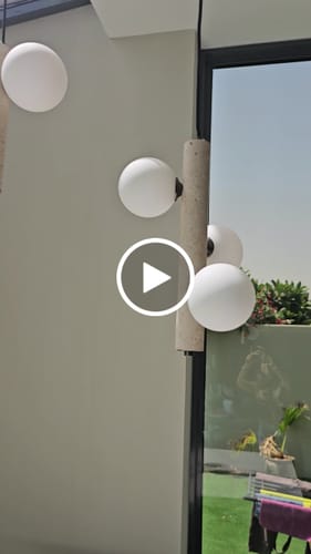 Customer video review of Travertine Pendant Lamp 7702S2-Gun BL