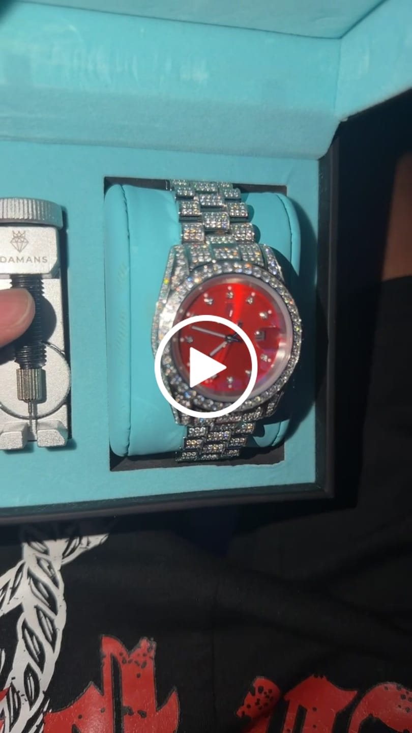 Customer video review of 41mm Diamond Presidential Watch - Red Face - White Gold