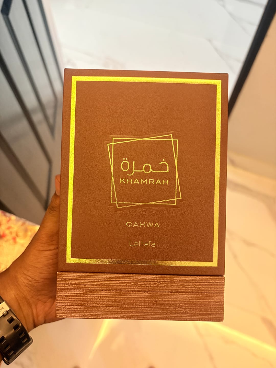 Customer photo review of Lattafa Khamrah Qahwa Eau De Parfum For Unisex