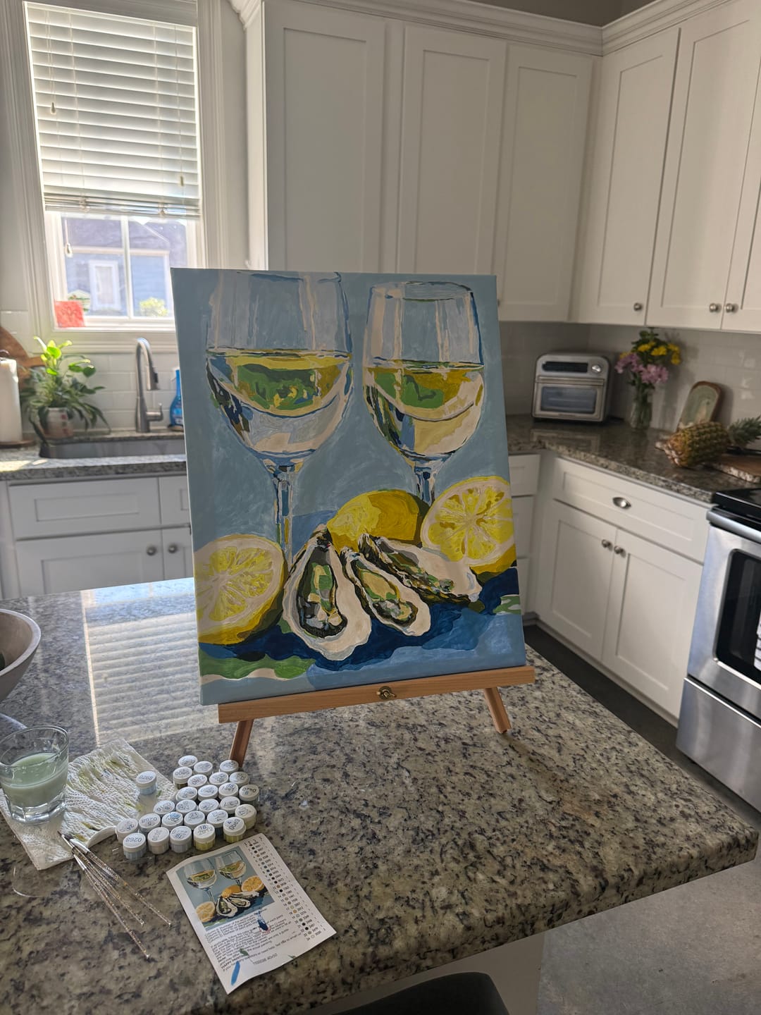 Customer photo review of Oysters and Champagne | Paint by Numbers