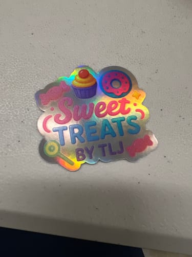 Customer photo review of 100 2.5" Custom Holographic Stickers
