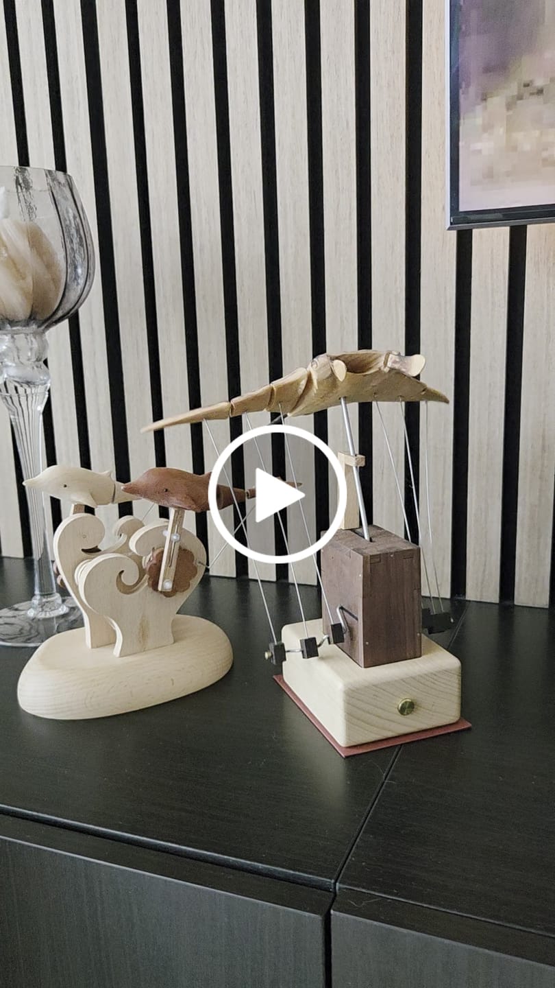 Customer video review of MarinerPoet™ Handcrafted Wooden Dolphin Automaton