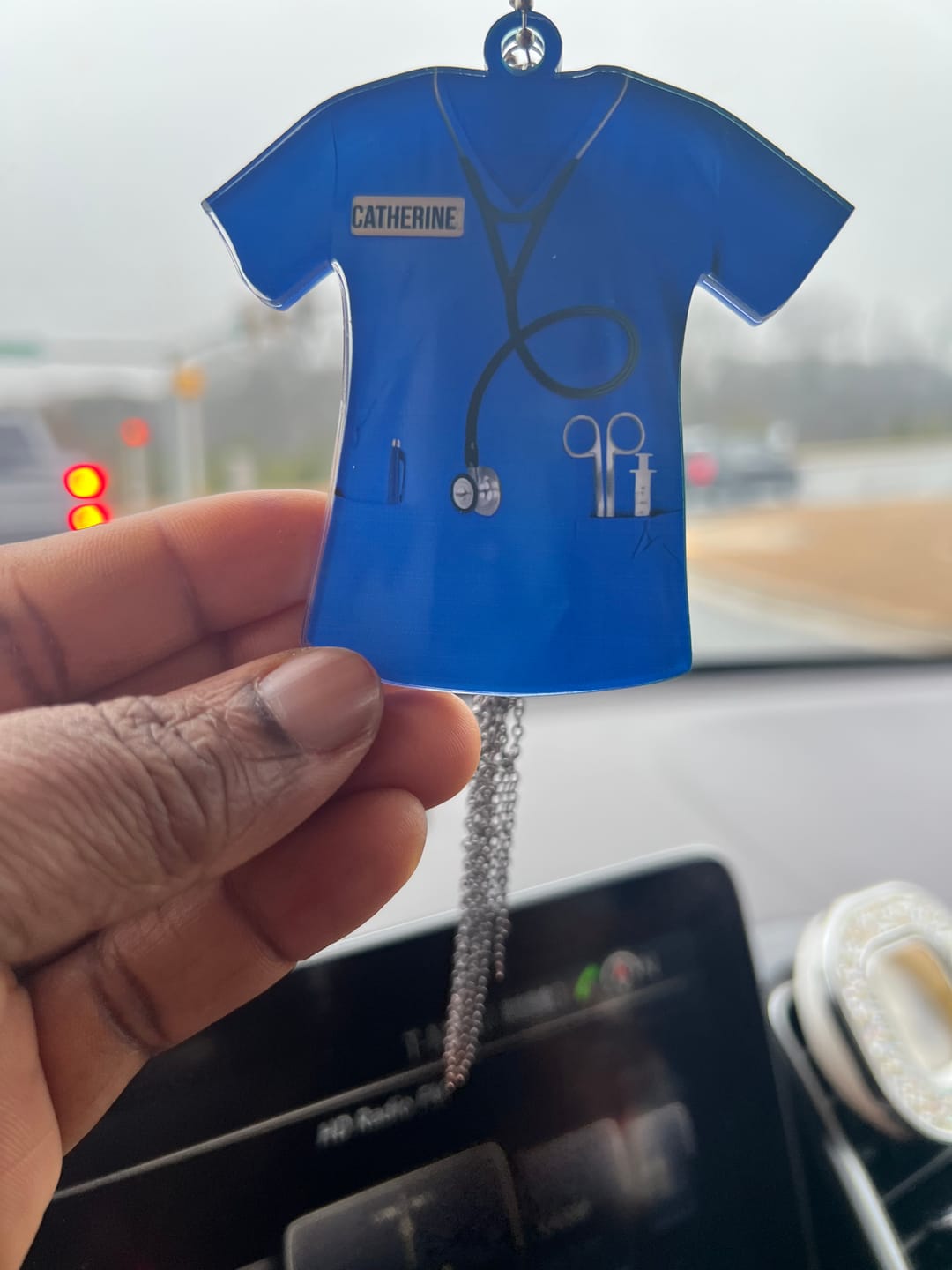 Customer photo review of Personalized Nurse Scrubs - Gift for Nurse Ornament