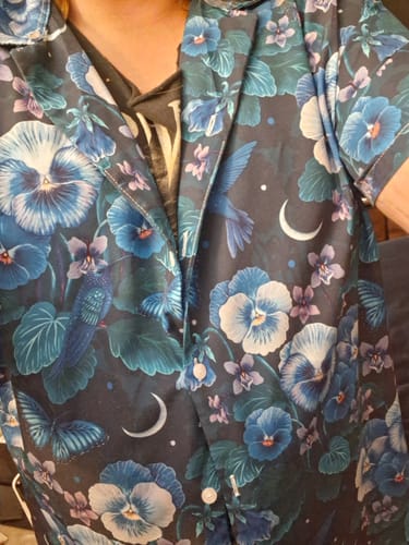 Customer photo review of Episodic Violet Purple Night Button Up Shirt